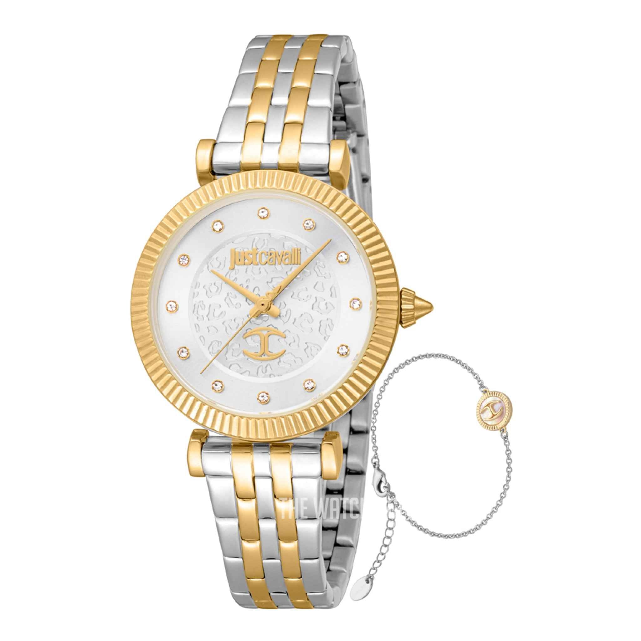 Damenuhr Unleashed Set JC1L266M0055 Edelstahl silber-gold 32 mm Quarz