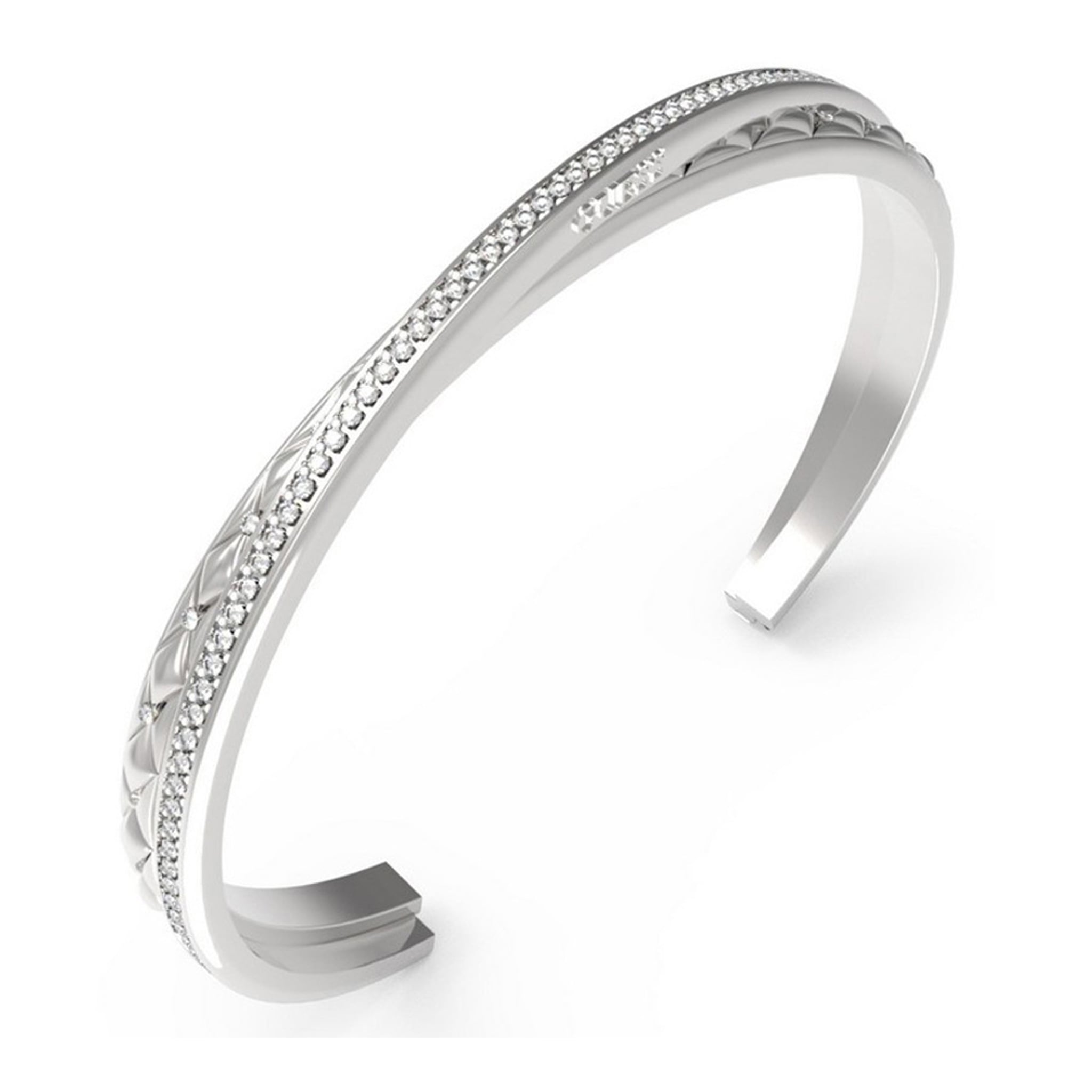 Guess Damenarmreif aus Edelstahl in Silber, 6×5 cm