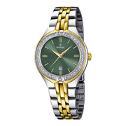 Damenuhr Mademoiselle Edelstahl Grün 32 mm Quarz Datumsanzeige | Festina