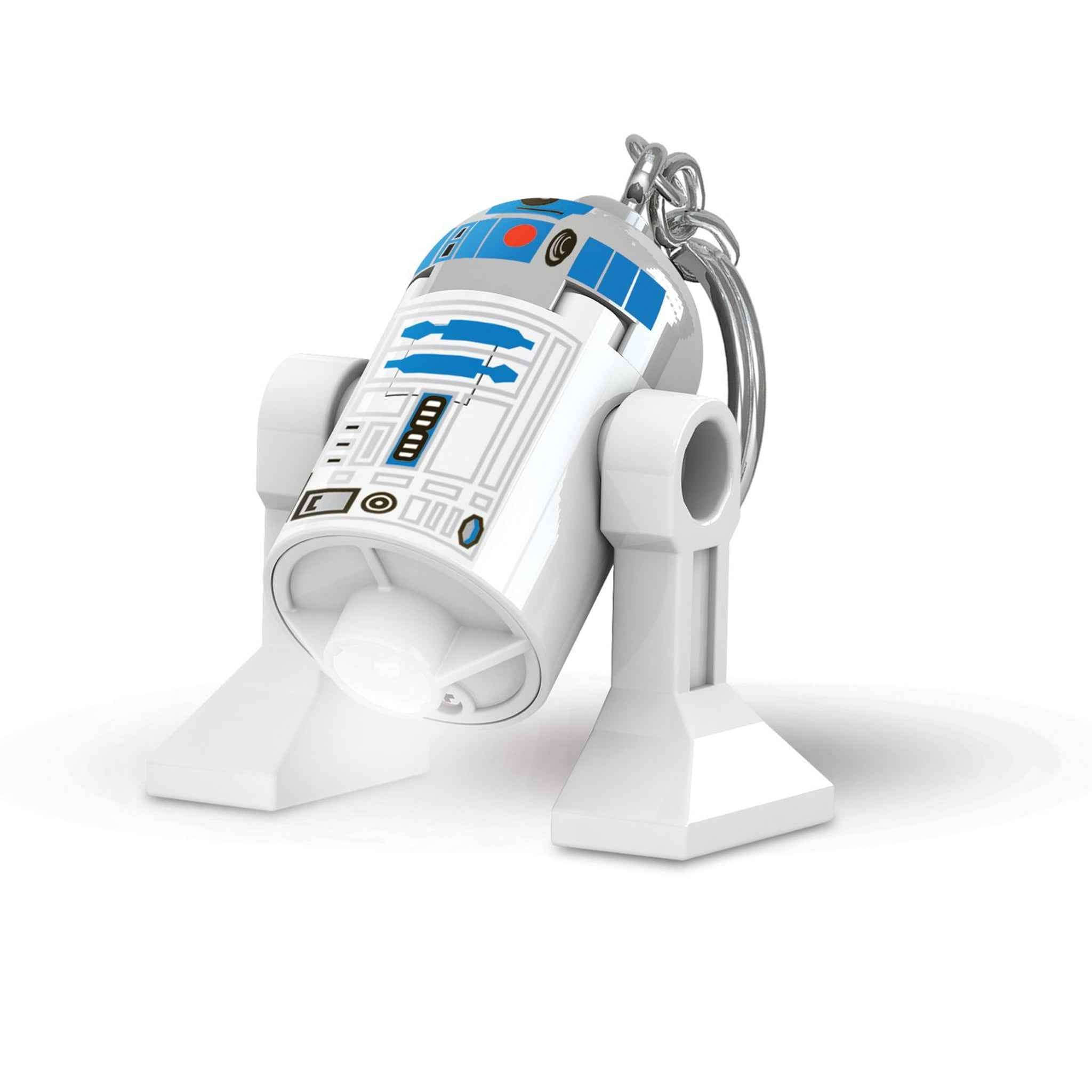 Schlüsselanhänger R2D2 mit Taschenlampe 6 cm Kunststoff Weiß | Joy Toy