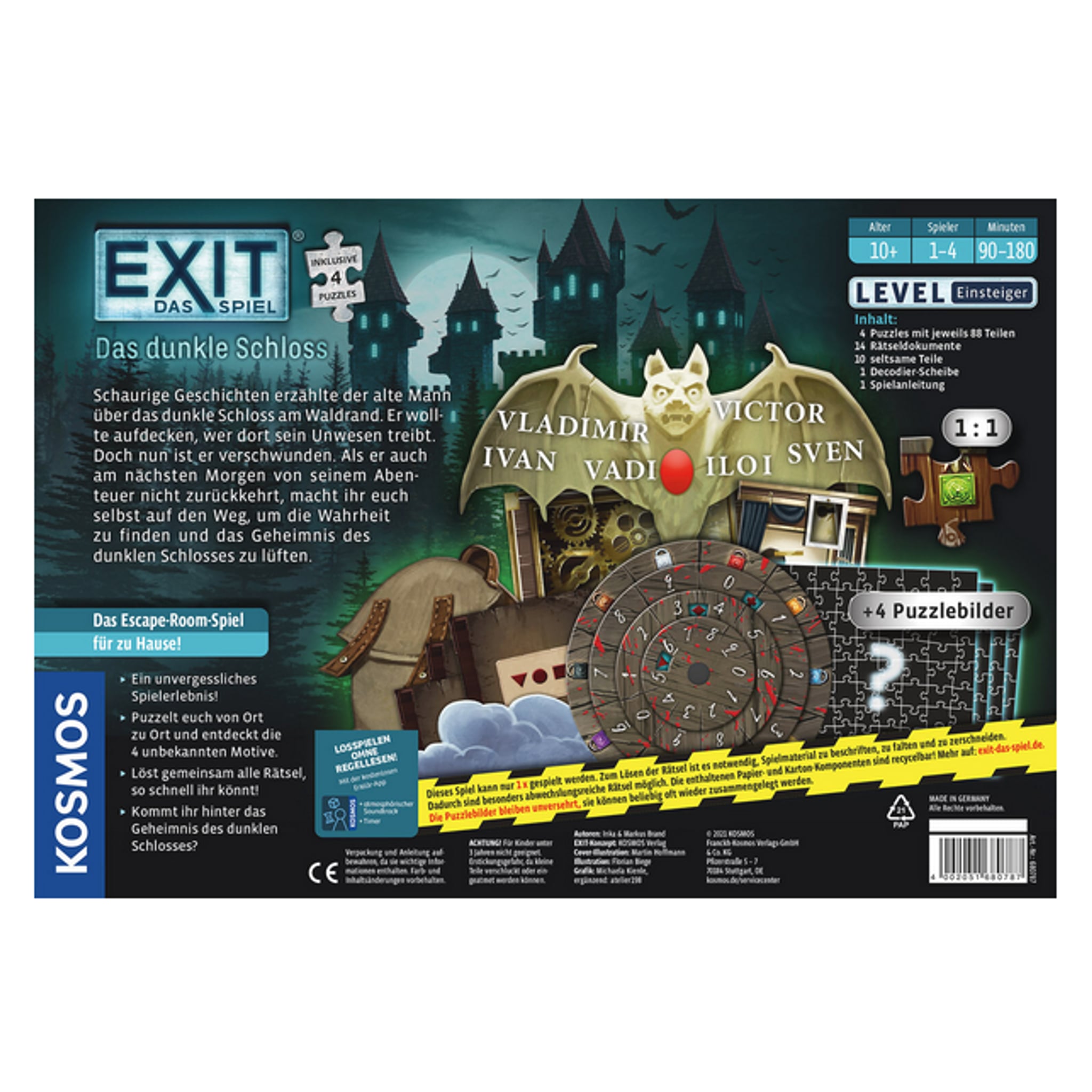 Franckh-Kosmos Verlags-GmbH & Co. KG Exit-Spiel + Puzzle, 26×18×5,6 cm