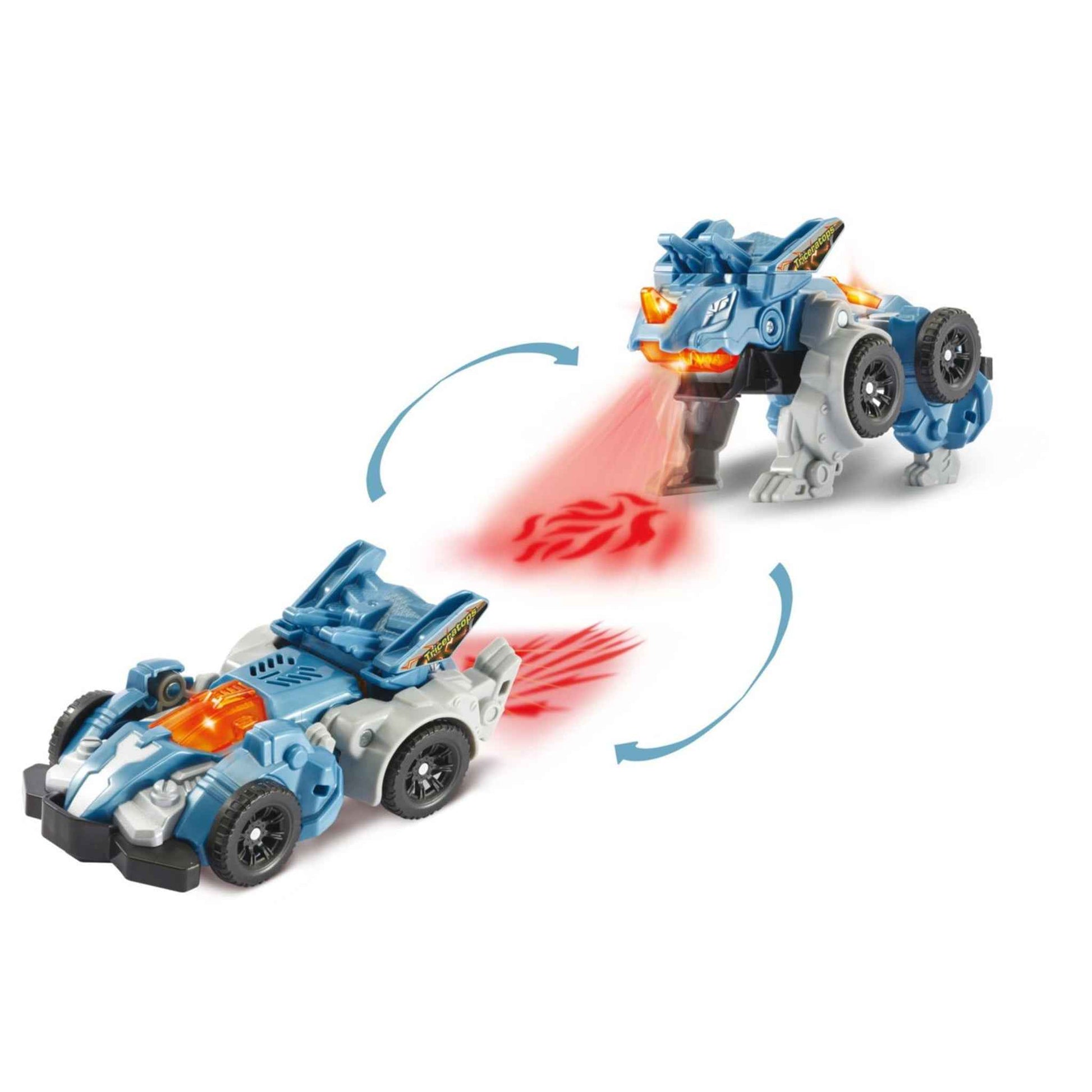 Triceratops Figur Switch & Go Dinos Fire Mini 15 cm Blau | VTech