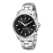 Herrenuhr Successo Edelstahl silber 44 mm Quarz Datumsanzeige | MASERATI