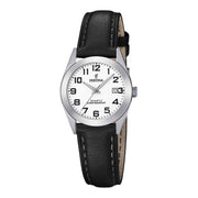 Damenuhr Classics Edelstahl Silber 28 mm Lederarmband Quarz | Festina