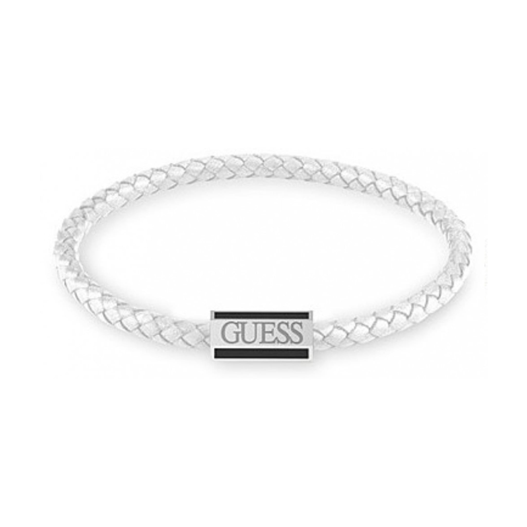 GUESS Armband aus Leder in Weiß