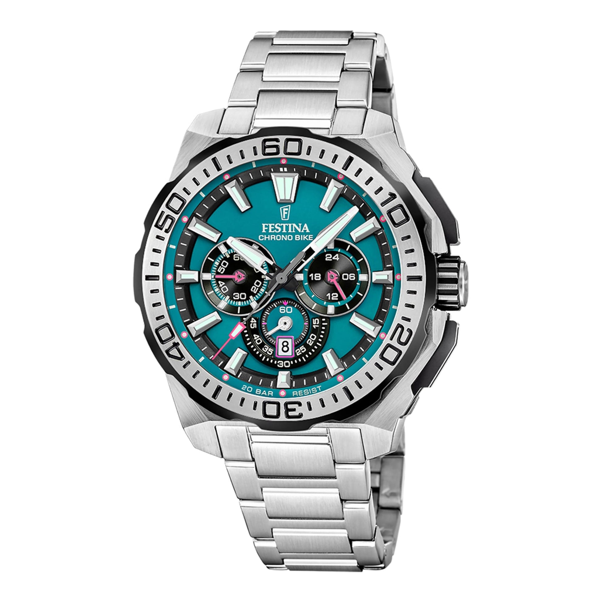 Festina Armbanduhr aus Edelstahl in Anthrazit, 4,5×1,4 cm