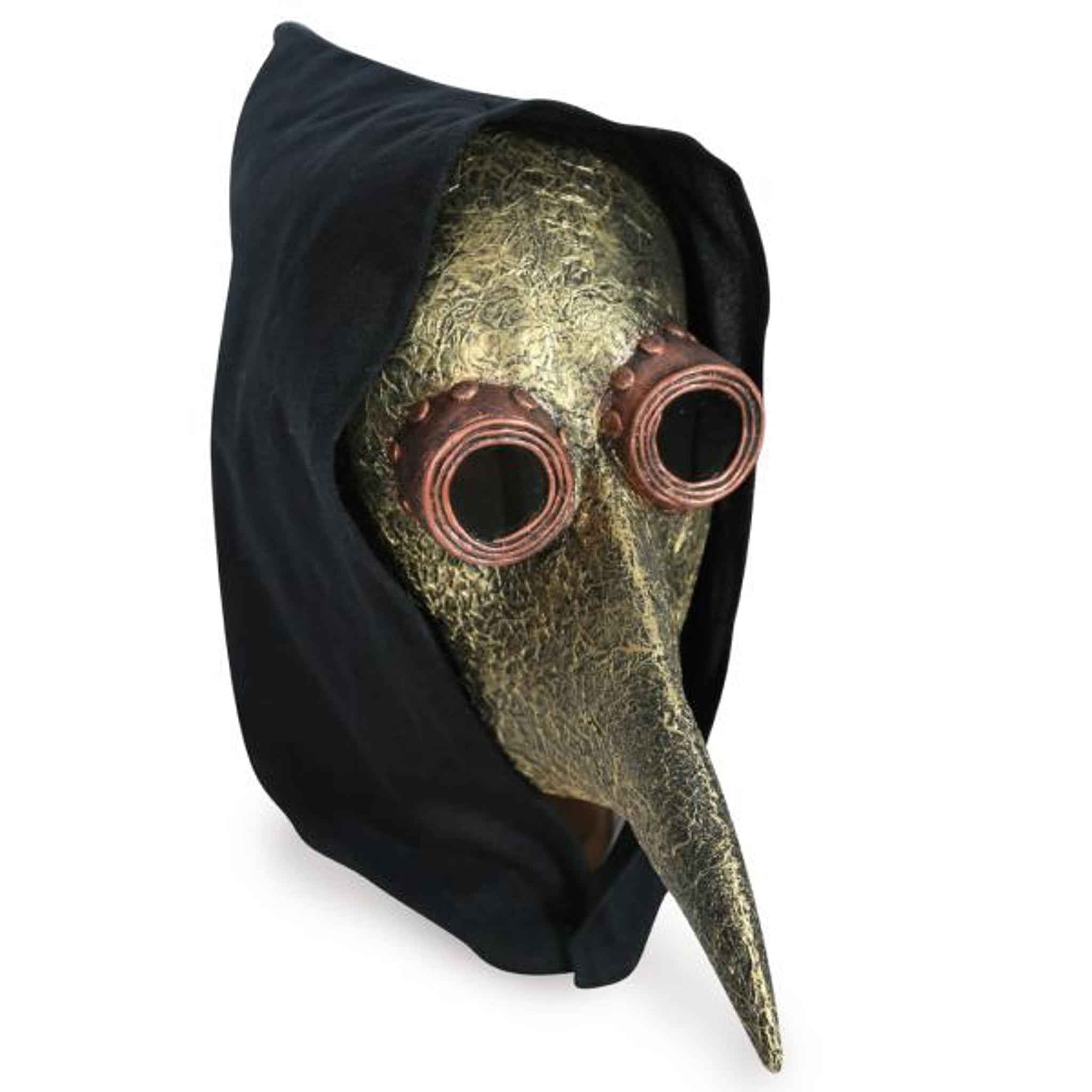 Halbmaske Pestmaske mit Haube Latex Fasching Adult | Fritz Fries