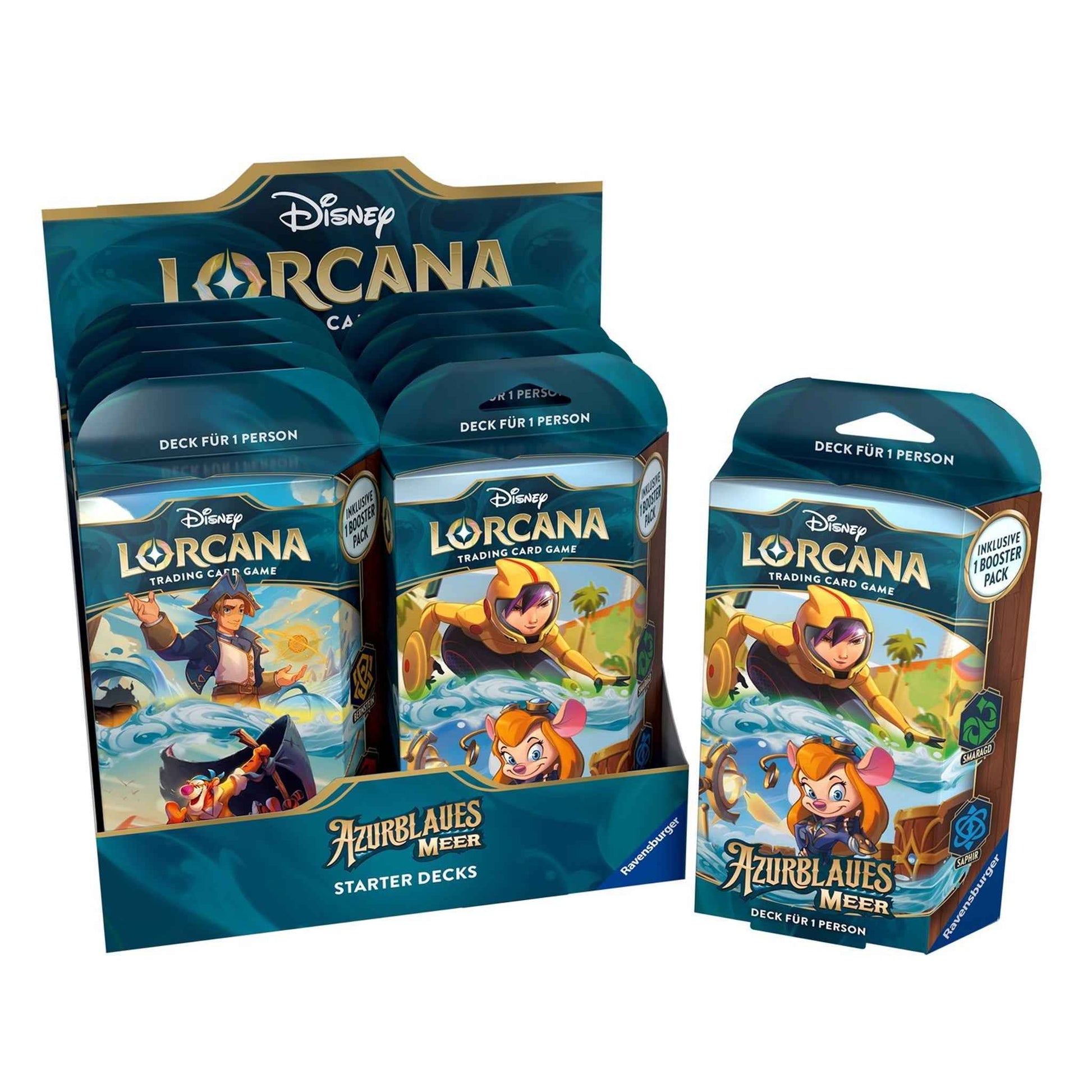 Disney Lorcana Starter Deck Display Azurite Sea 8 Decks | Ravensburger