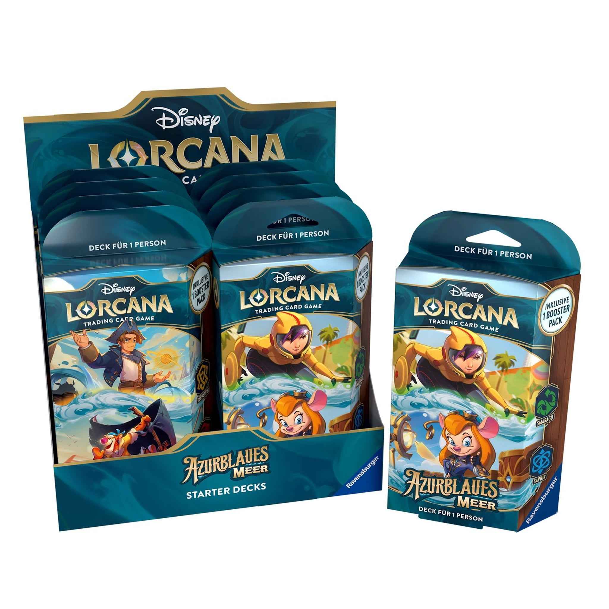 Disney Lorcana Starter Deck Display Azurite Sea 8 Decks | Ravensburger
