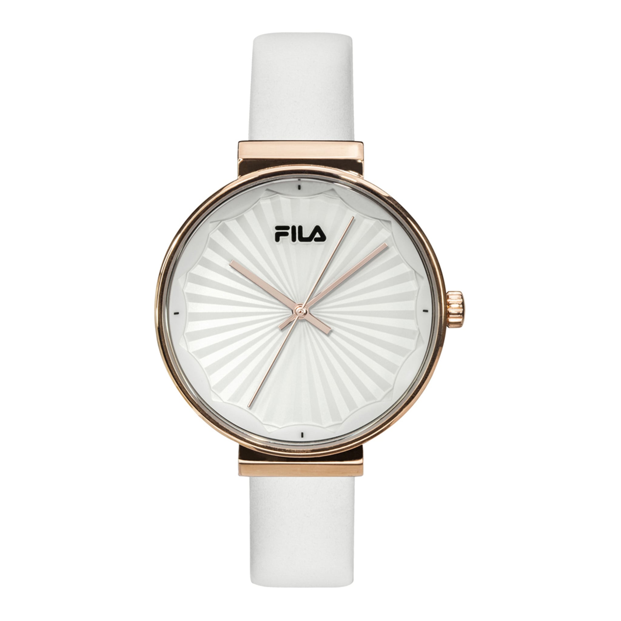 FILA Damenuhr aus leder in Weiß, 3,8×0,8 cm