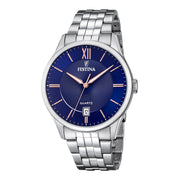 Festina Armbanduhr aus edelstahl in Blau, 4,3×1 cm