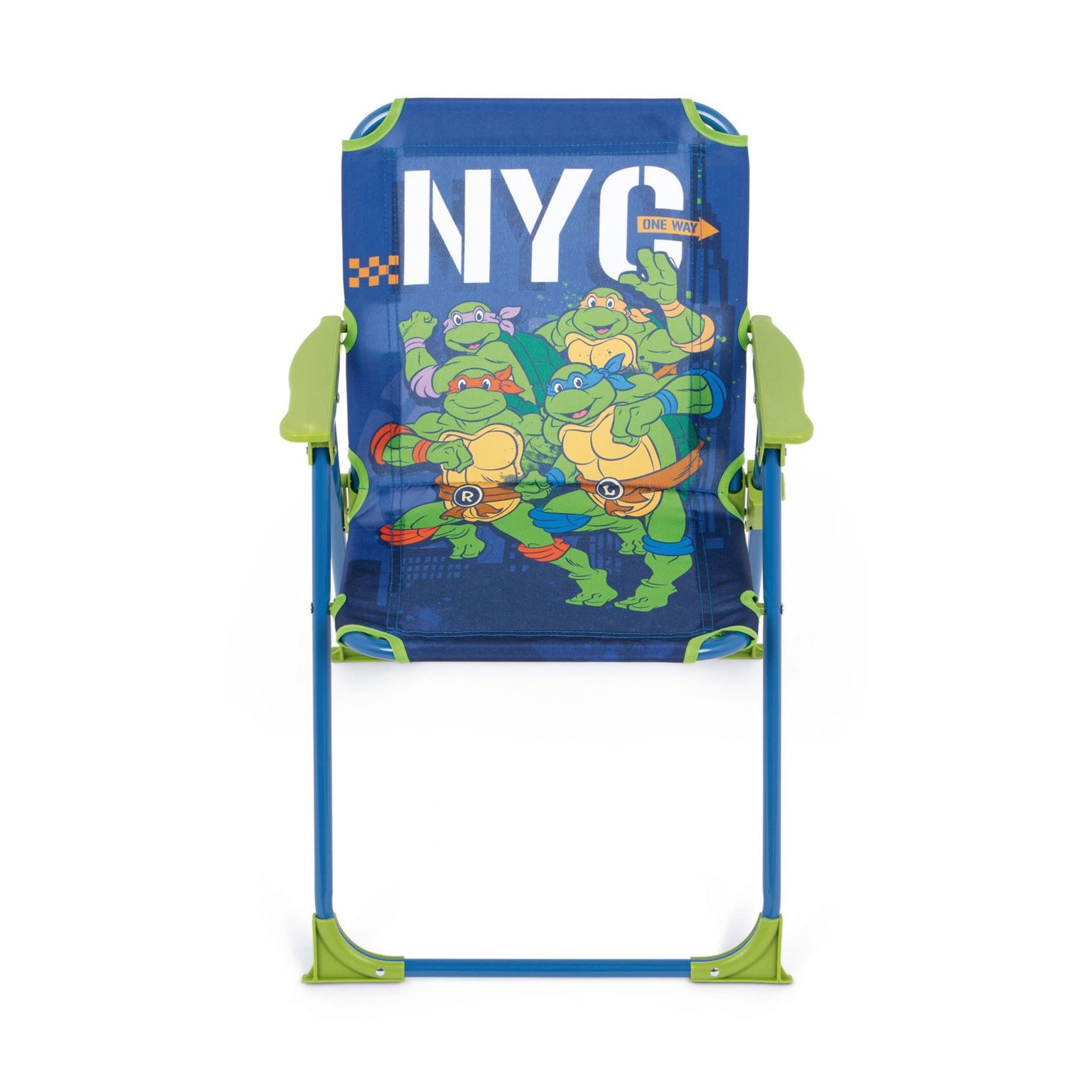Campingstuhl aus Polyestergewebe in Blau, 38×32×53 cm
