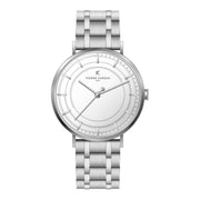 Herrenuhr Quarz Edelstahl silber 42 mm Armband | Pierre Cardin