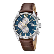 Festina Herrenuhr aus Leder in Braun, 4,4×1,1 cm