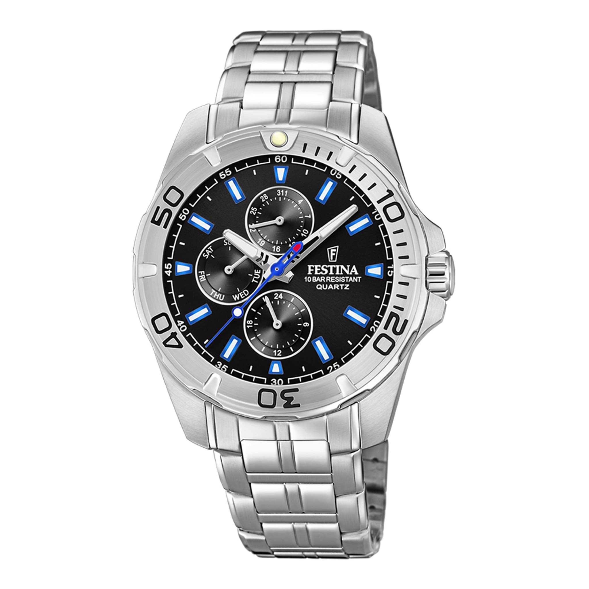 Festina Herrenuhr aus Edelstahl, 4,3×1,1 cm
