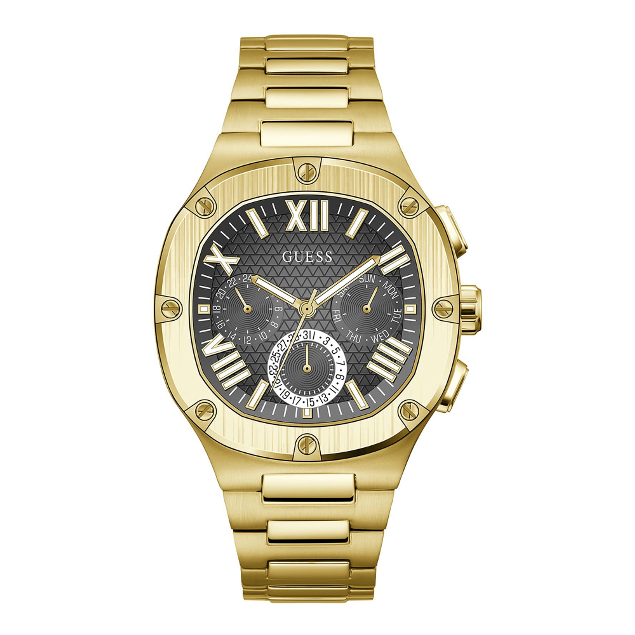 GUESS Armbanduhr GW0572G2 aus Edelstahl, 42 mm