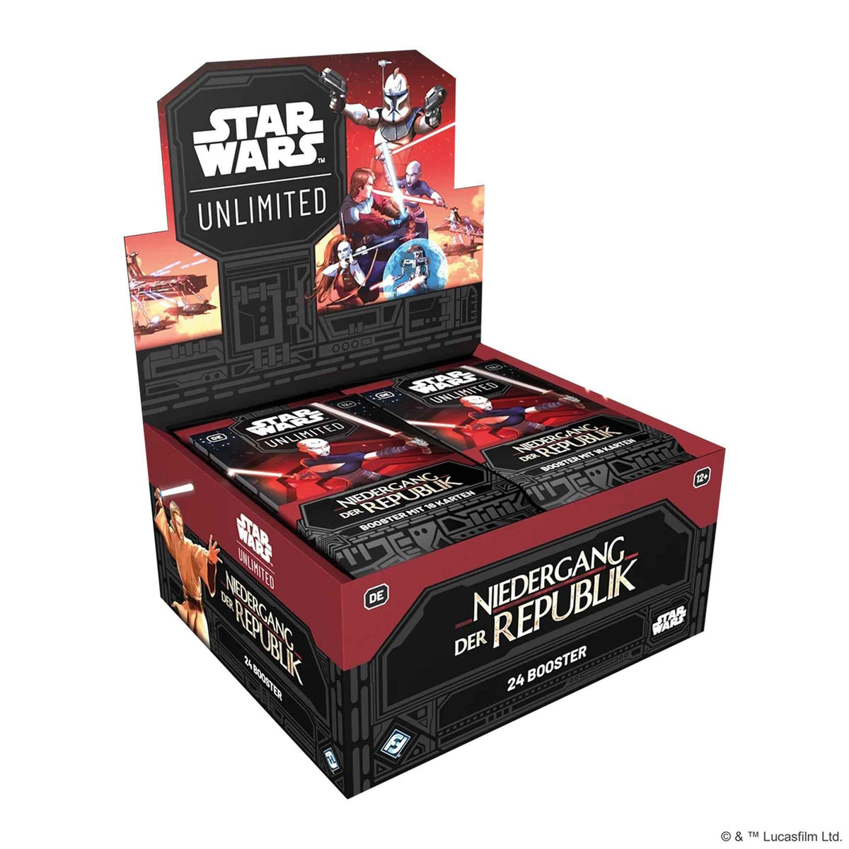 Star Wars Unlimited Booster-Display Niedergang der Republik 24 Booster Deutsch