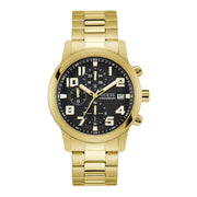 Edelstahl Chronograph in Gold, 45 mm × 11 mm | GUESS