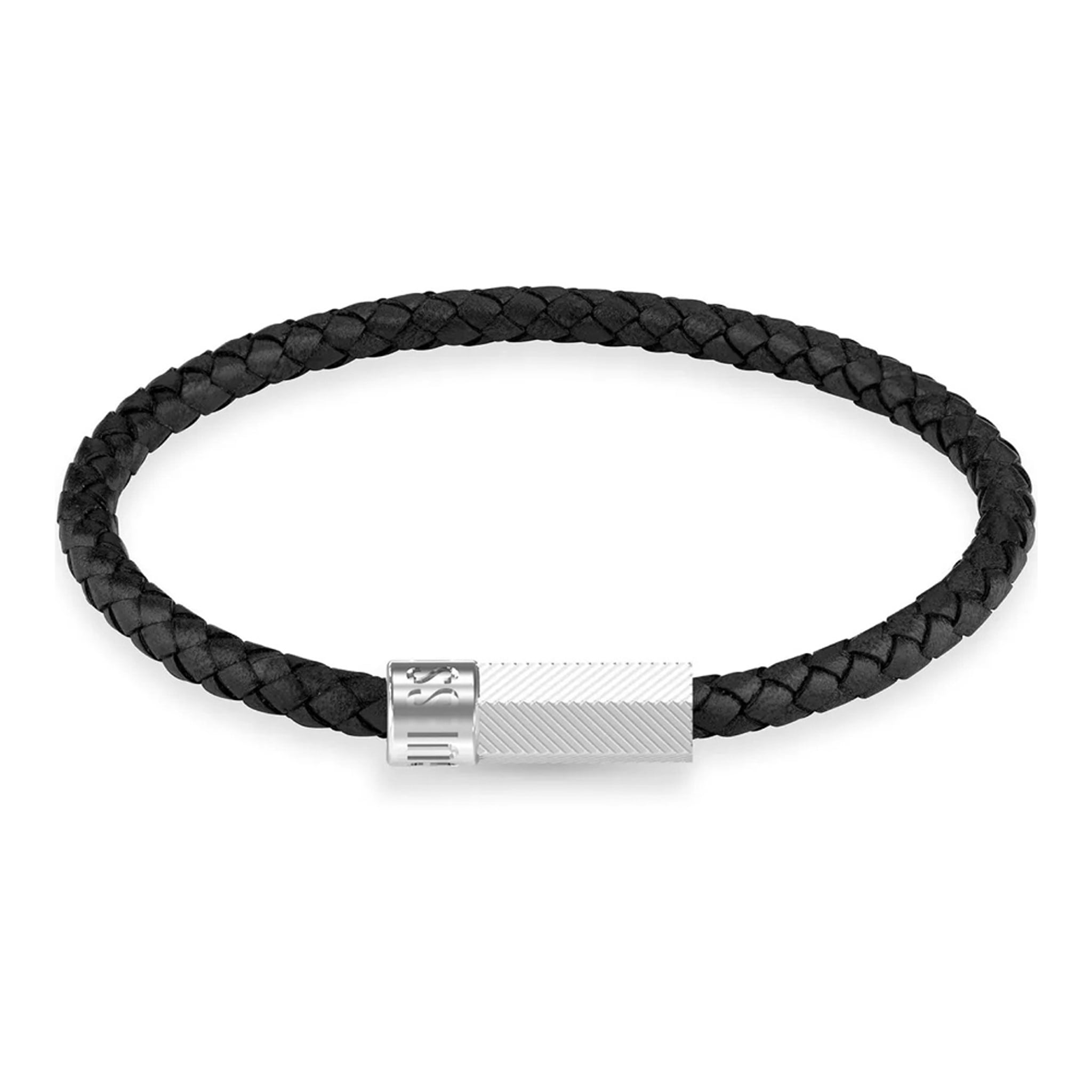 GUESS Armband aus Leder in Silber, 23 cm