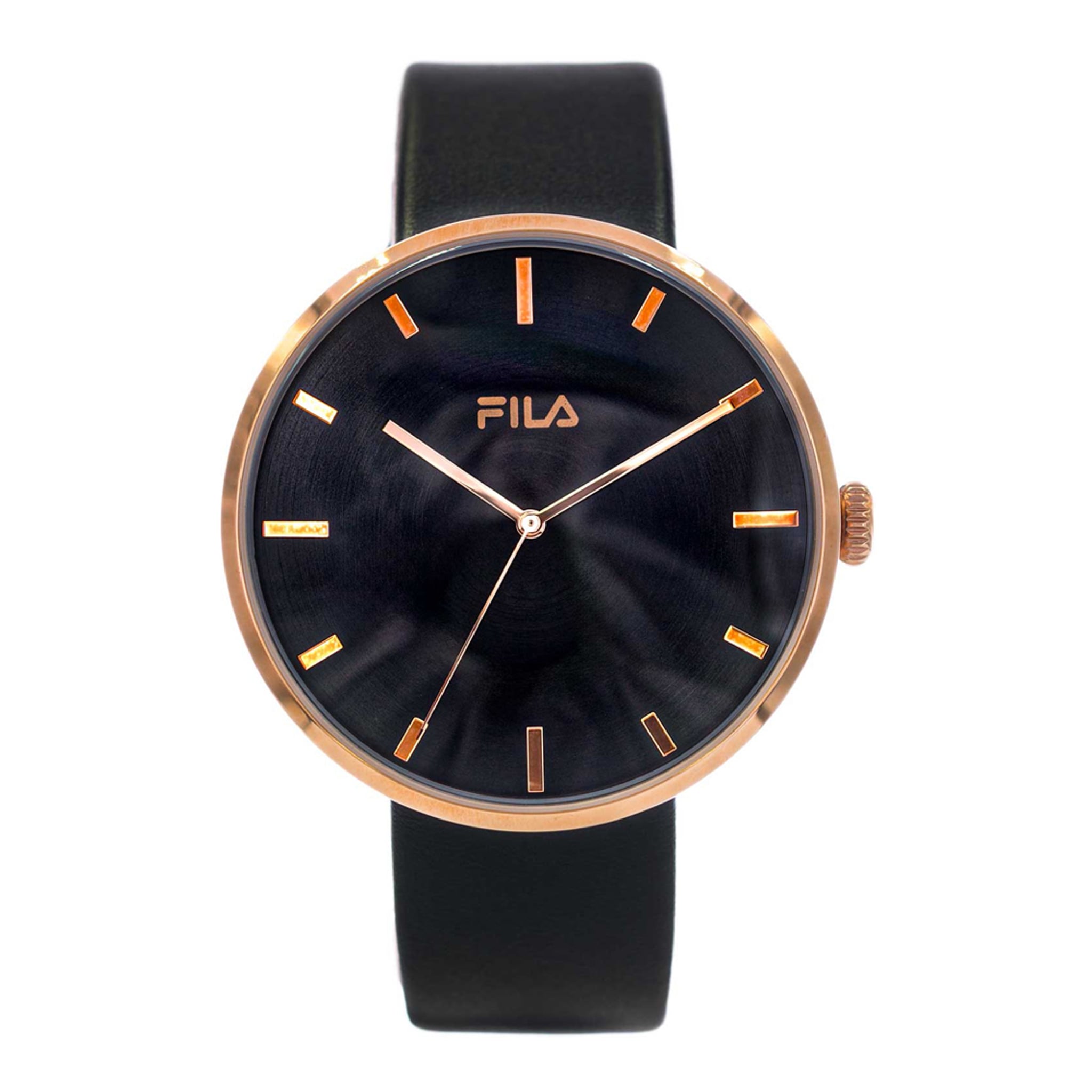 FILA Herrenuhr aus Leder in Rosegold, 4,2×1 cm