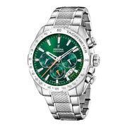 Herrenuhr Chronograph Edelstahl grün 45 mm Quarz | Festina