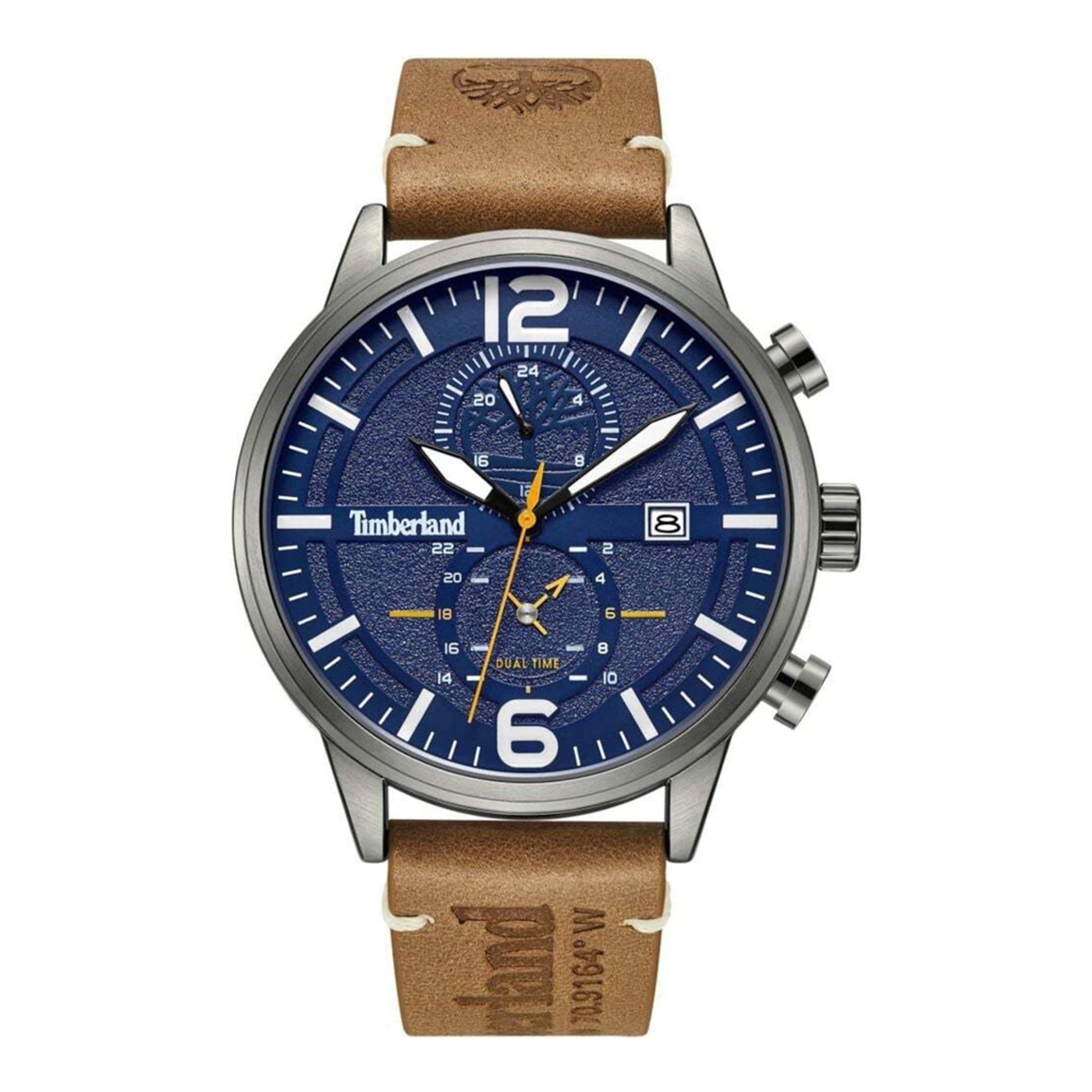 TIMBERLAND Herrenuhr aus Leder in Blau, 4,6×1 cm