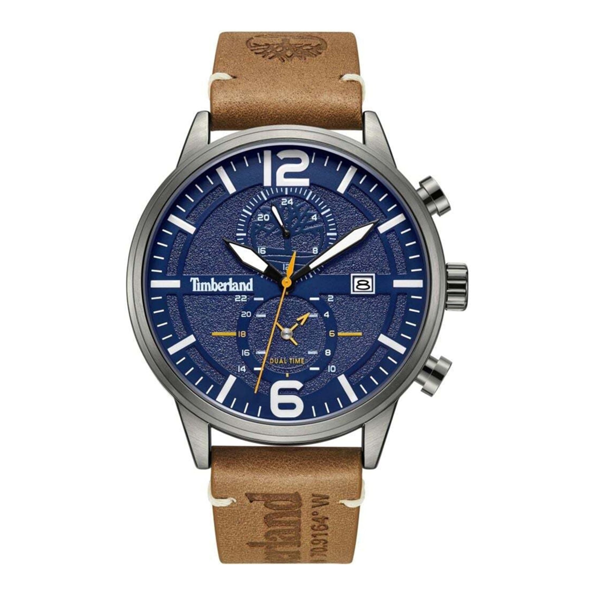 TIMBERLAND Herrenuhr aus Leder in Blau, 4,6×1 cm