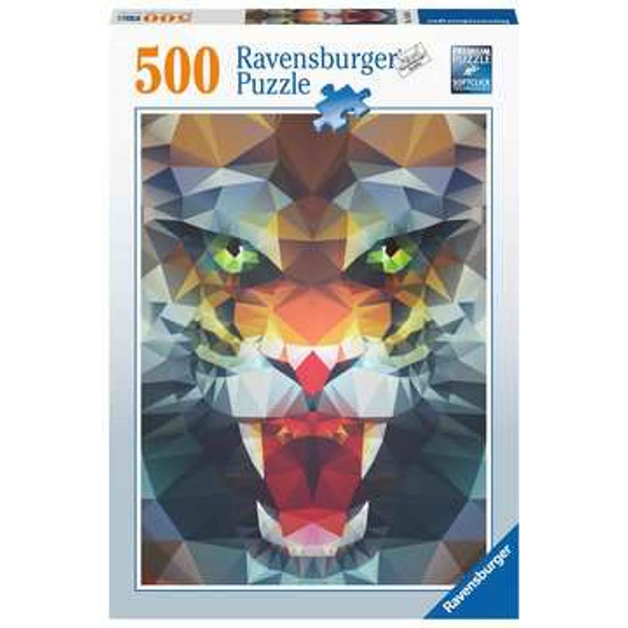 Puzzle Löwe aus Polygonen 500 Teile Karton bunt | Ravensburger