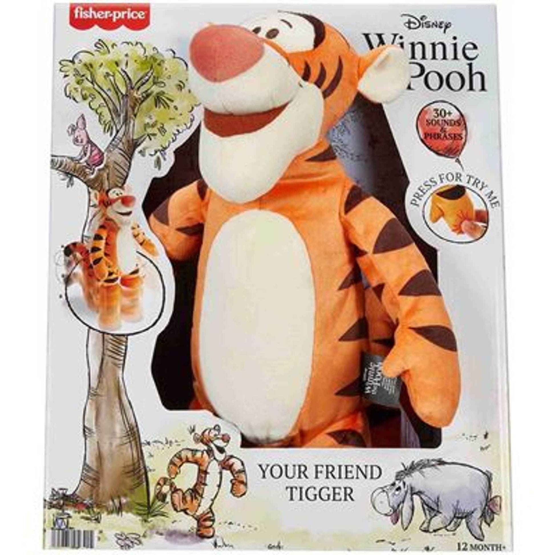 Plüschfigur Tigger 30 cm mit Geräuschfunktion ab 3 Jahren | Mattel