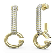 Damen Ohrstecker Edelstahl goldfarben mit Steinen besetzt | GUESS