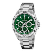 Herrenuhr Multifunktion Edelstahl grün 44 mm Quarz | Festina