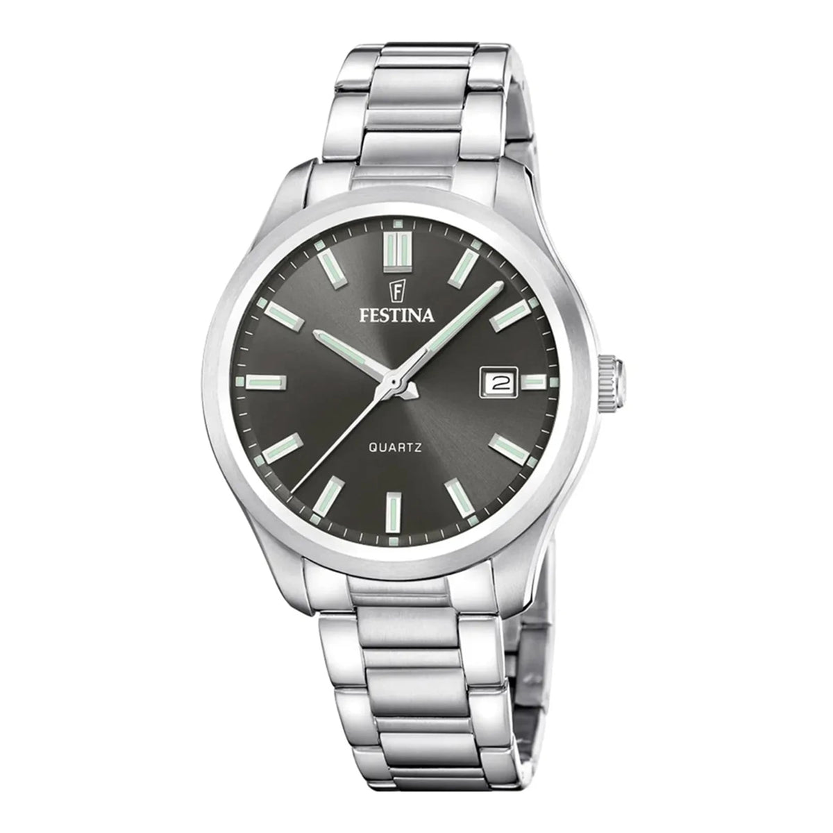 Festina Herrenuhr aus Edelstahl in Silber, 4,2×1 cm