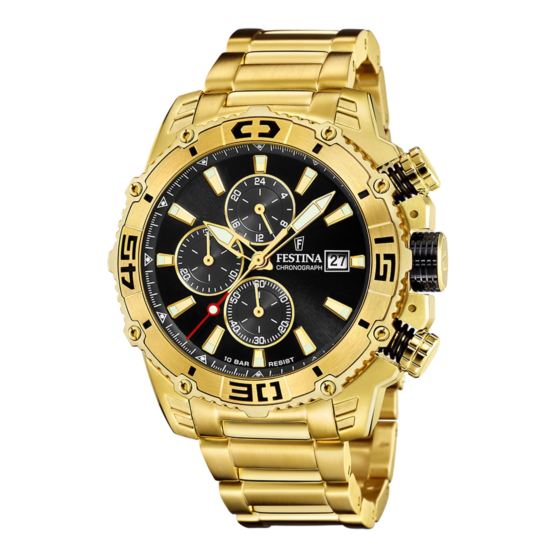 Festina Armbanduhr aus Edelstahl, 48 mm Durchmesser