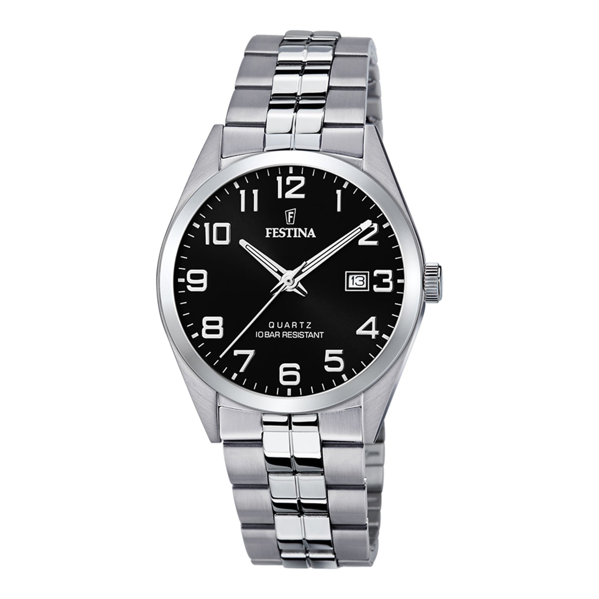 Festina Herrenuhr aus Edelstahl in Silber, 4×0,8 cm