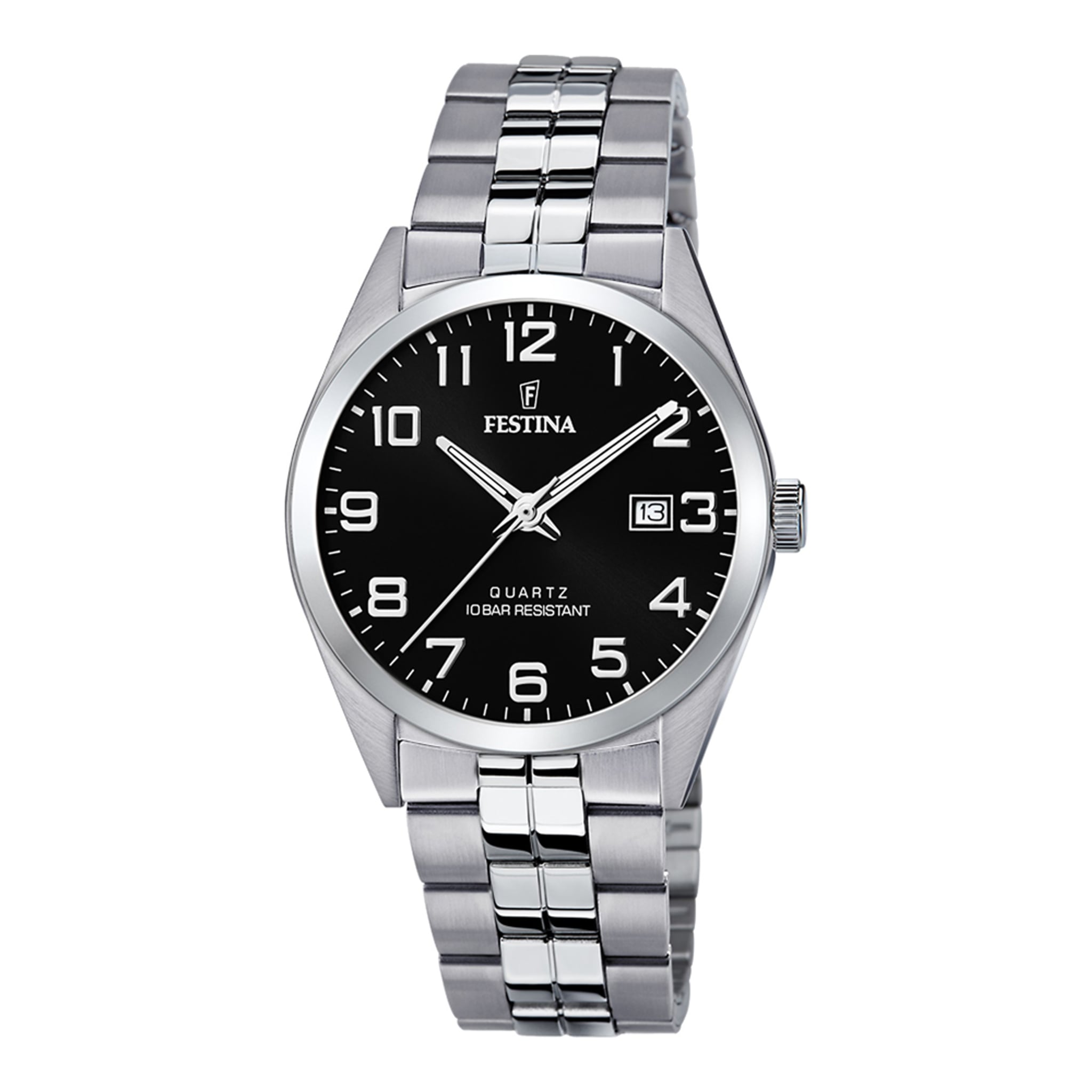Festina Herrenuhr aus Edelstahl in Silber, 4×0,8 cm