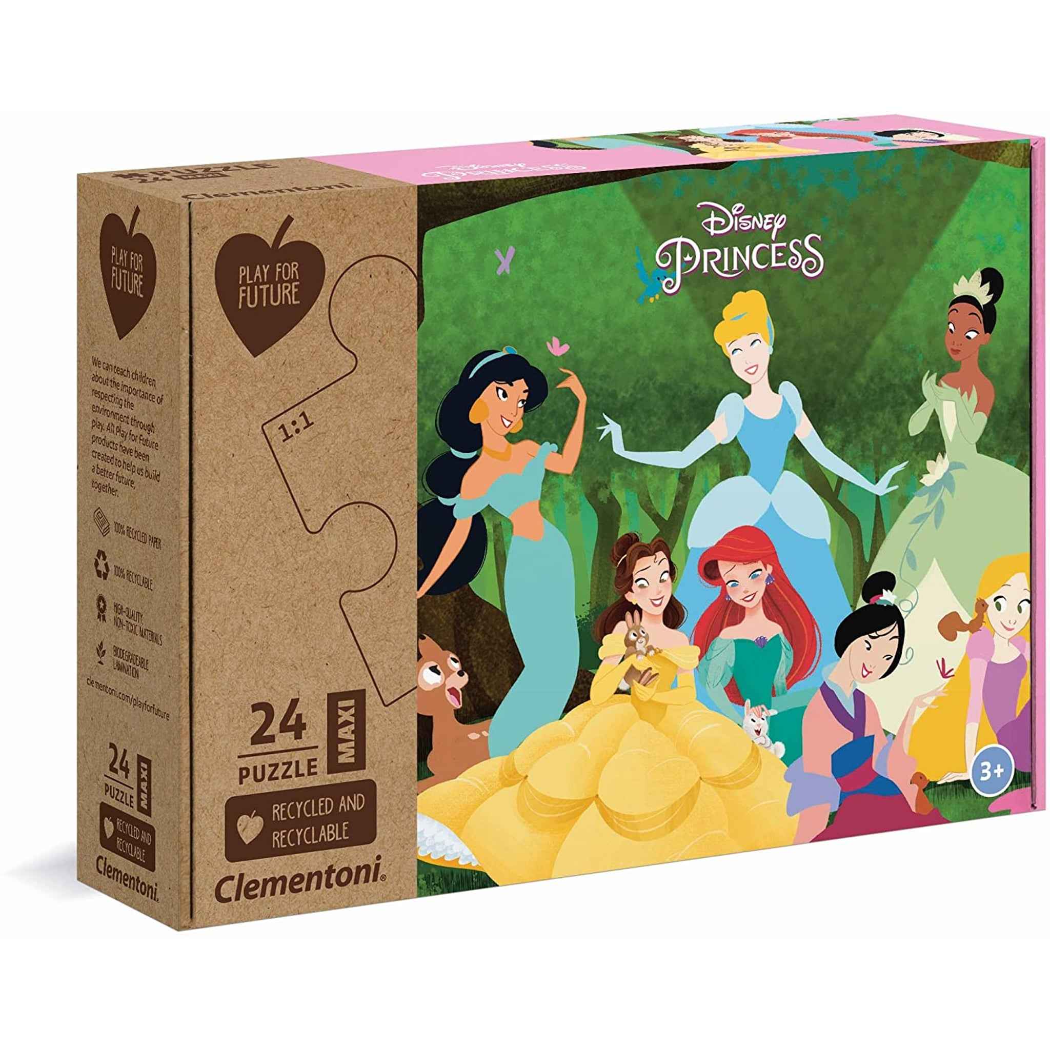 Puzzle 24 Teile Maxi Play for Future Disney Prinzessinnen | Clementoni