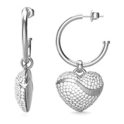 Damenohrstecker Edelstahl silber mit Steinen | GUESS