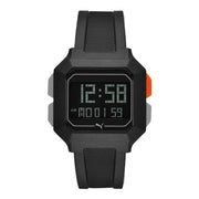 Herrenuhr Chronograph Digital 43 mm Kunststoff Silikon Schwarz | PUMA
