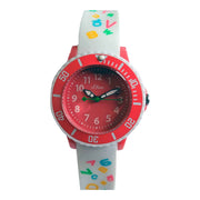 Kinderuhr Quarz Kunststoff Rot/Weiß 32 mm Silikonarmband 5 ATM | S.OLIVER