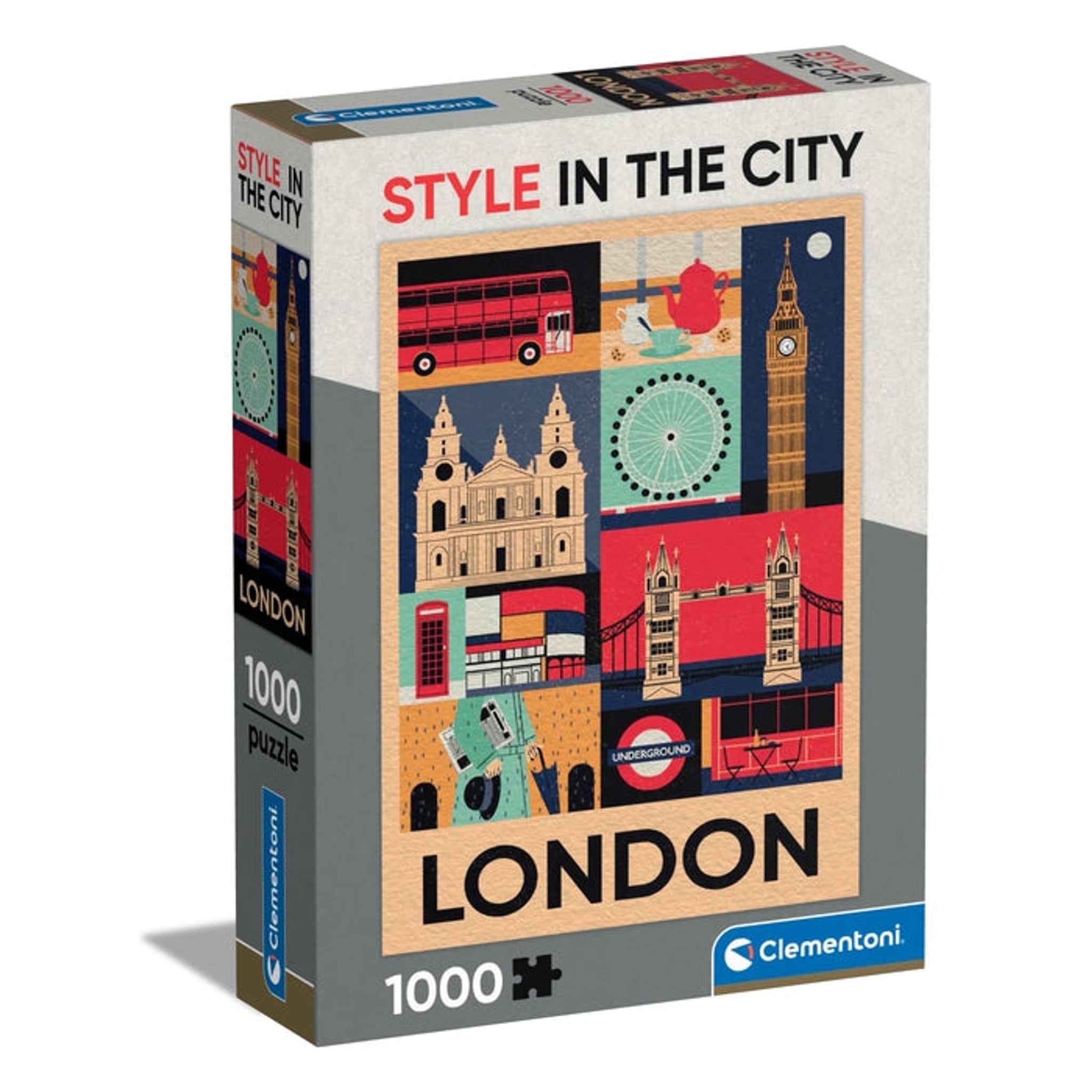 Puzzle 1000 Teile Style in the City Compact London 70×50 cm | Clementoni