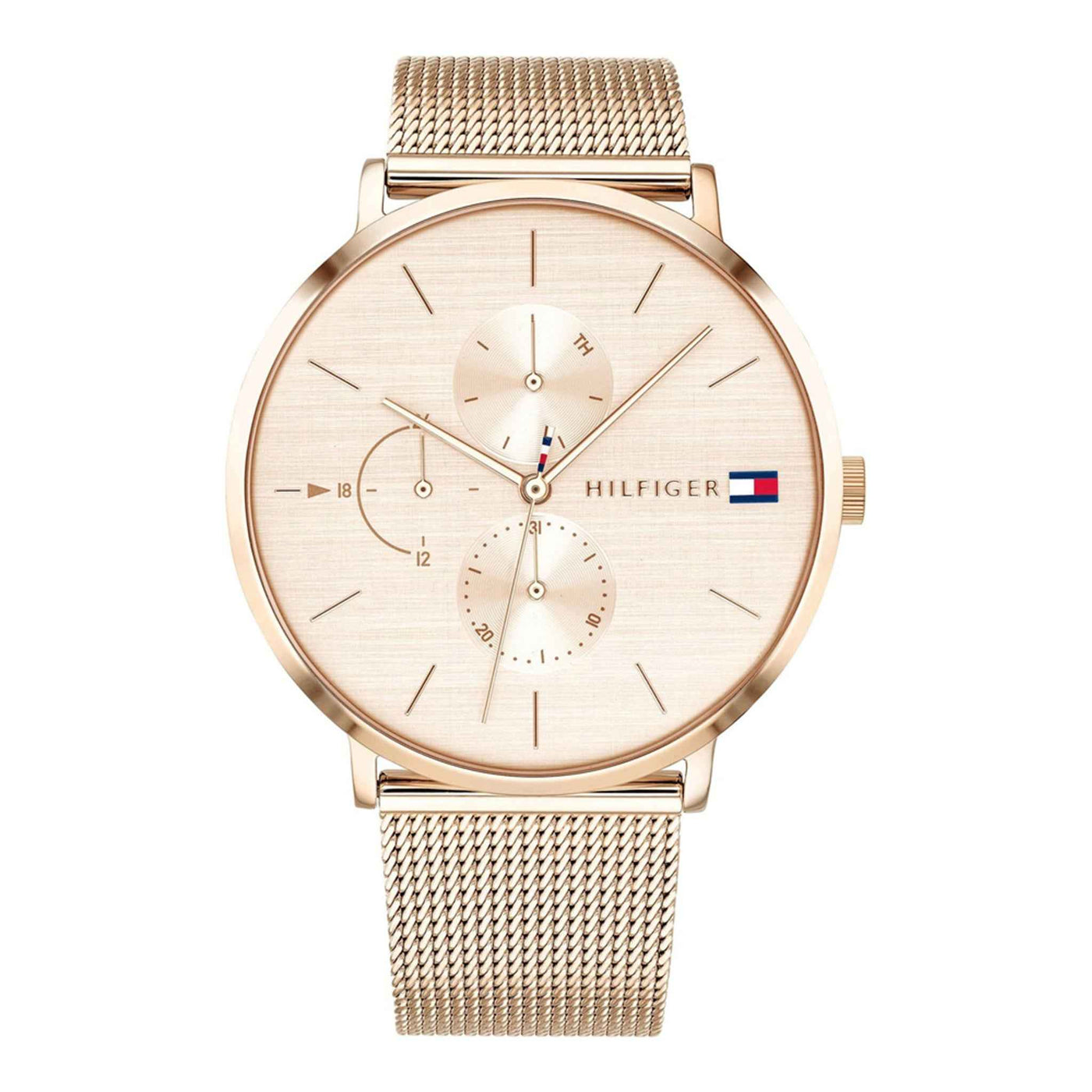 Damenuhr Jenna Edelstahl roségold 40 mm Quarz Multifunktion | TOMMY HILFIGER