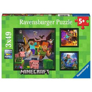 Puzzle Minecraft Biomes 3 x 49 Teile aus Pappe ab 3 Jahren