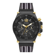 Herrenuhr Pilot Multifunktion Edelstahl 50 mm Silikonarmband GW0415G3 | GUESS