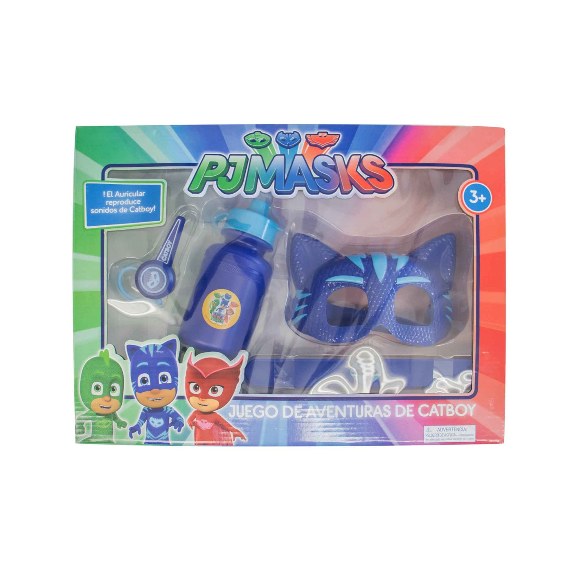Spielzeug PJ Masks Adventureset Catboy 4-teilig Trinkflasche Kopfhörer Maske