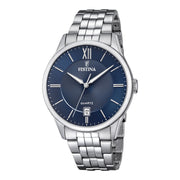 Festina Herrenuhr aus Edelstahl in Silber, 4,3×1 cm
