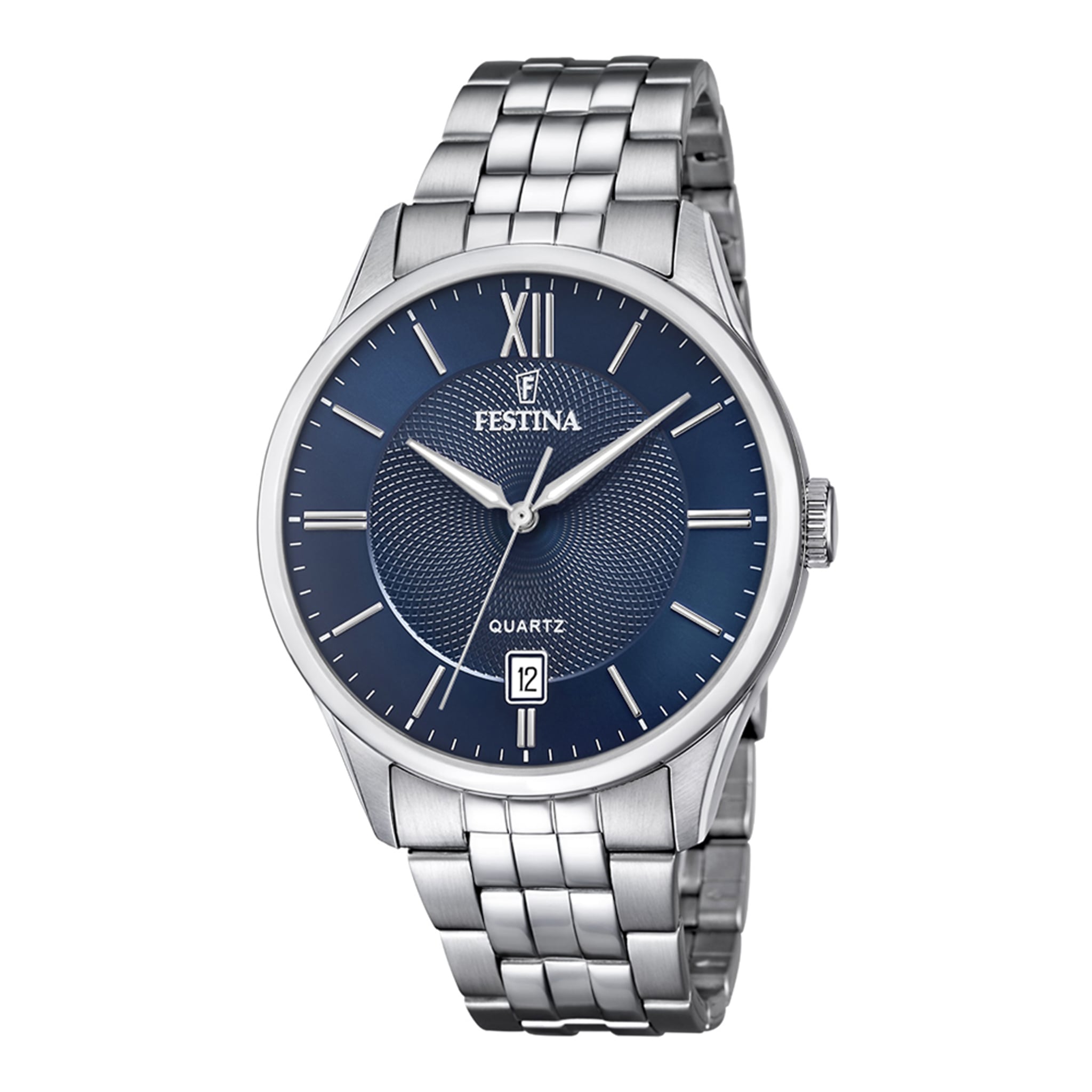 Festina Herrenuhr aus Edelstahl in Silber, 4,3×1 cm