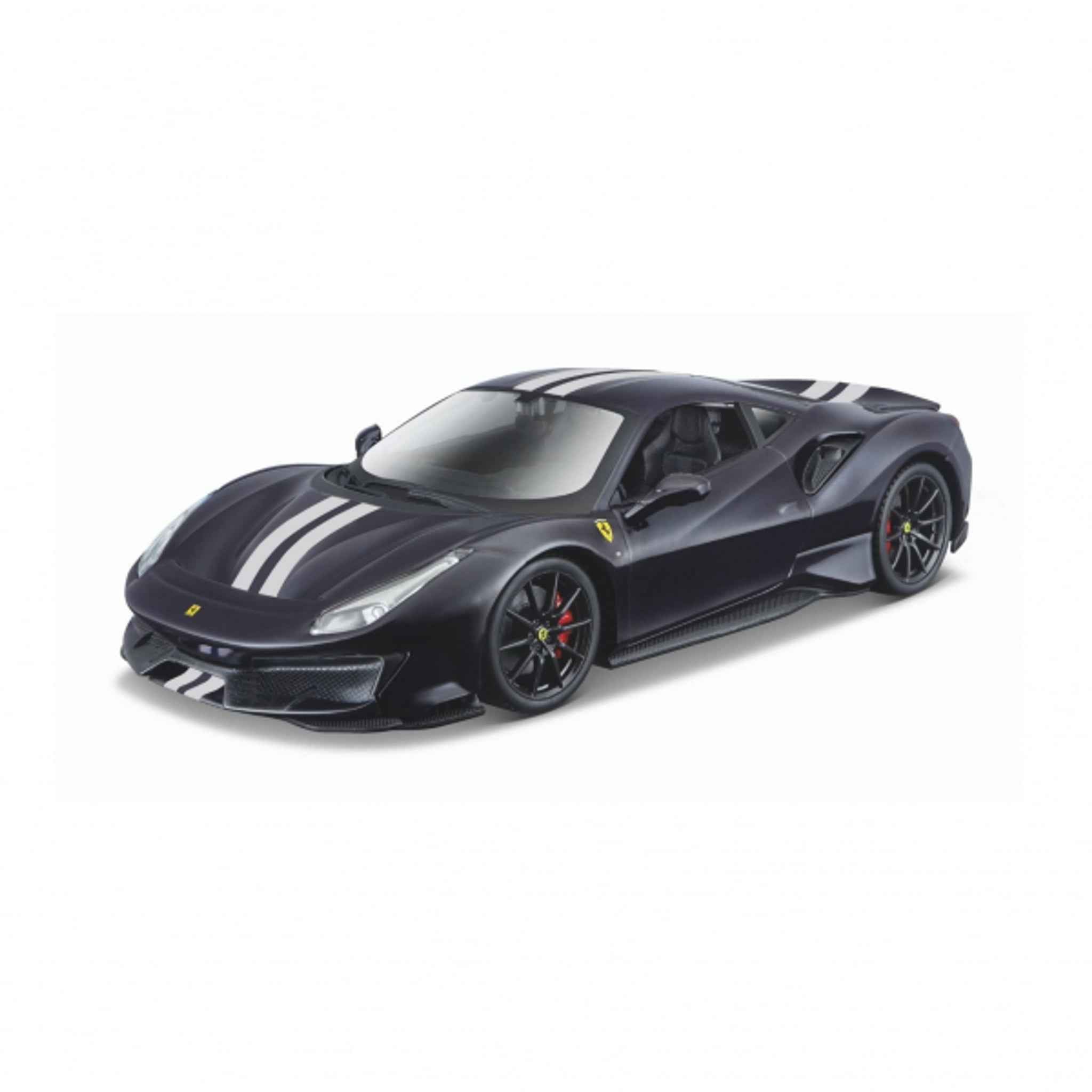 Modellauto Ferrari 488 Pista 1:24 blau Metall öffnende Türen 20 cm | Bburago