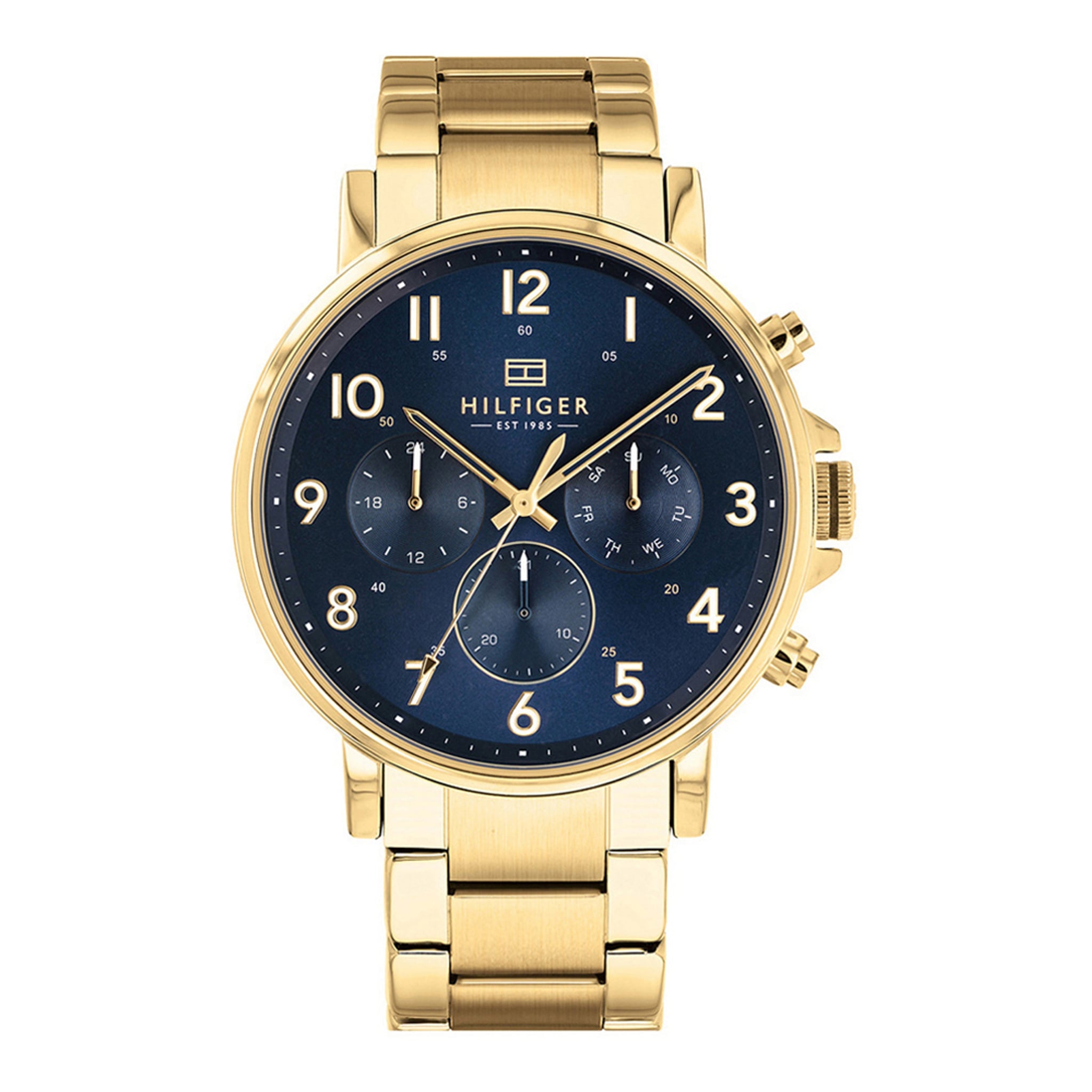 TOMMY HILFIGER Herrenuhr aus Edelstahl in Gold, 4,4×1 cm