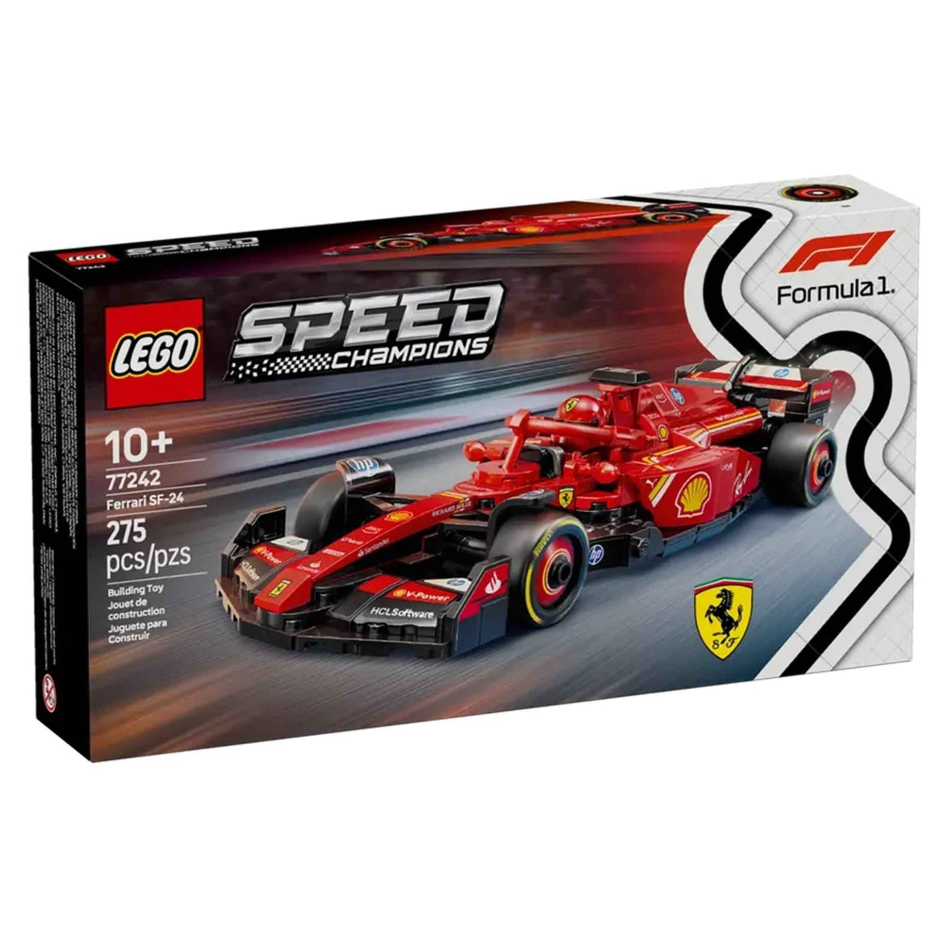 Spielzeug Bausatz Ferrari SF-24 F1 Rennauto 275 Teile ab 10 Jahren | LEGO