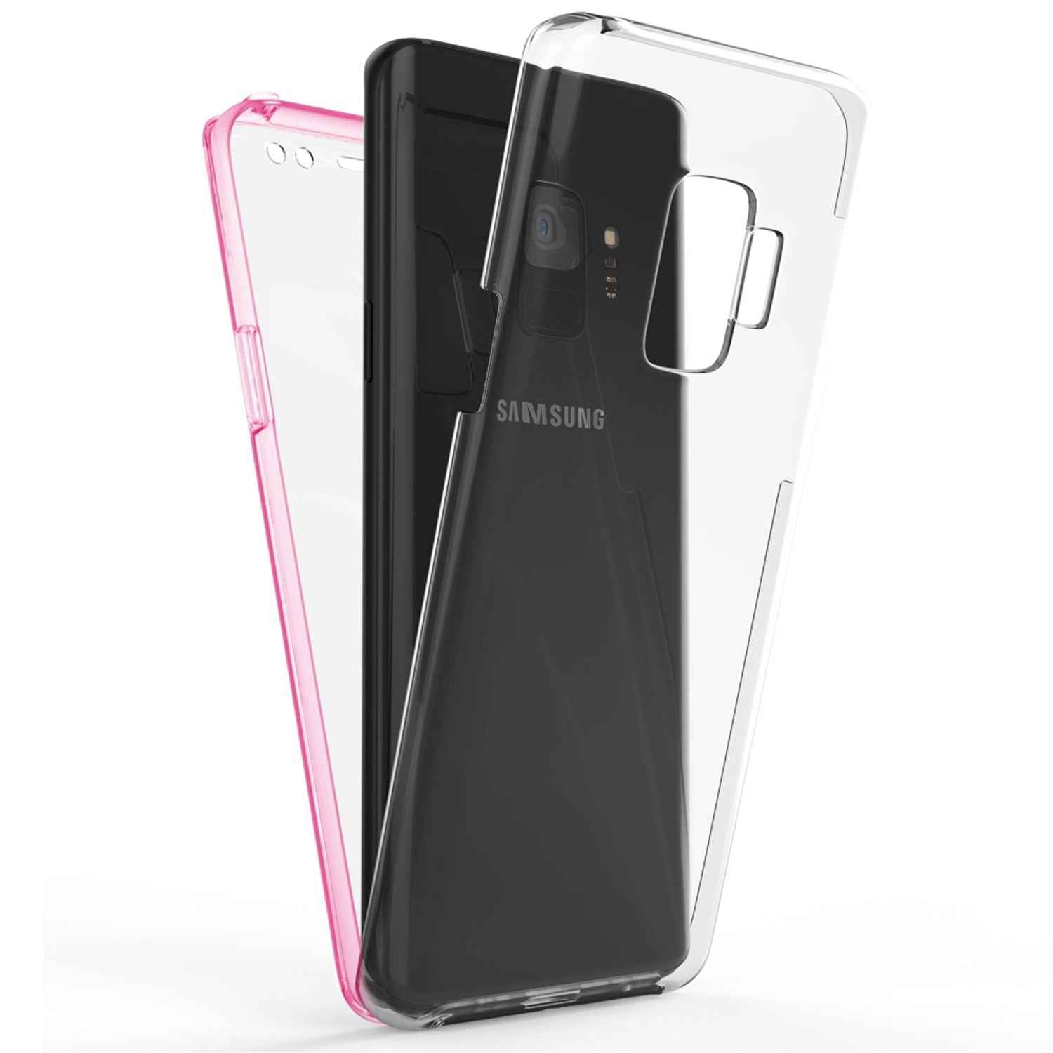 NALIA 360 Grad Handy Hülle für Samsung Galaxy S9, Full Cover Case Bumper Etui